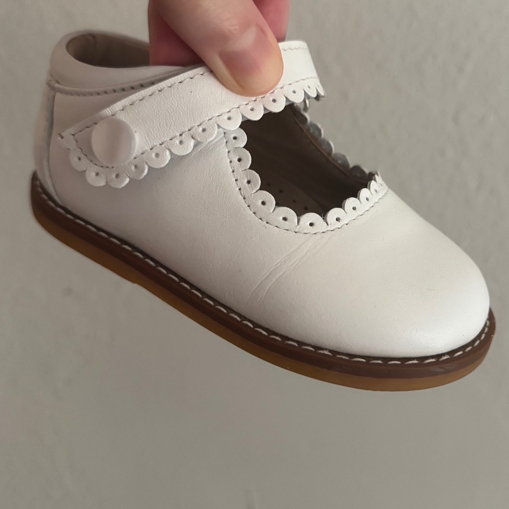 Elephantito White Leather Maryjane Shoes